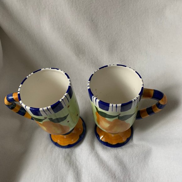 Vintage Set of 2 Milson & Louis Hand Painted Mugs - Picture 2 of 4